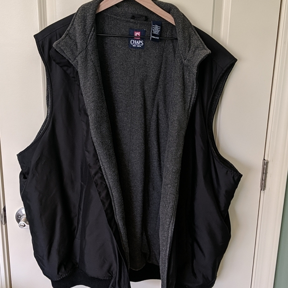 👣Chaps by Ralph Lauren Black Fleeced Lined Vest - Size 3XB - Picture 4 of 5